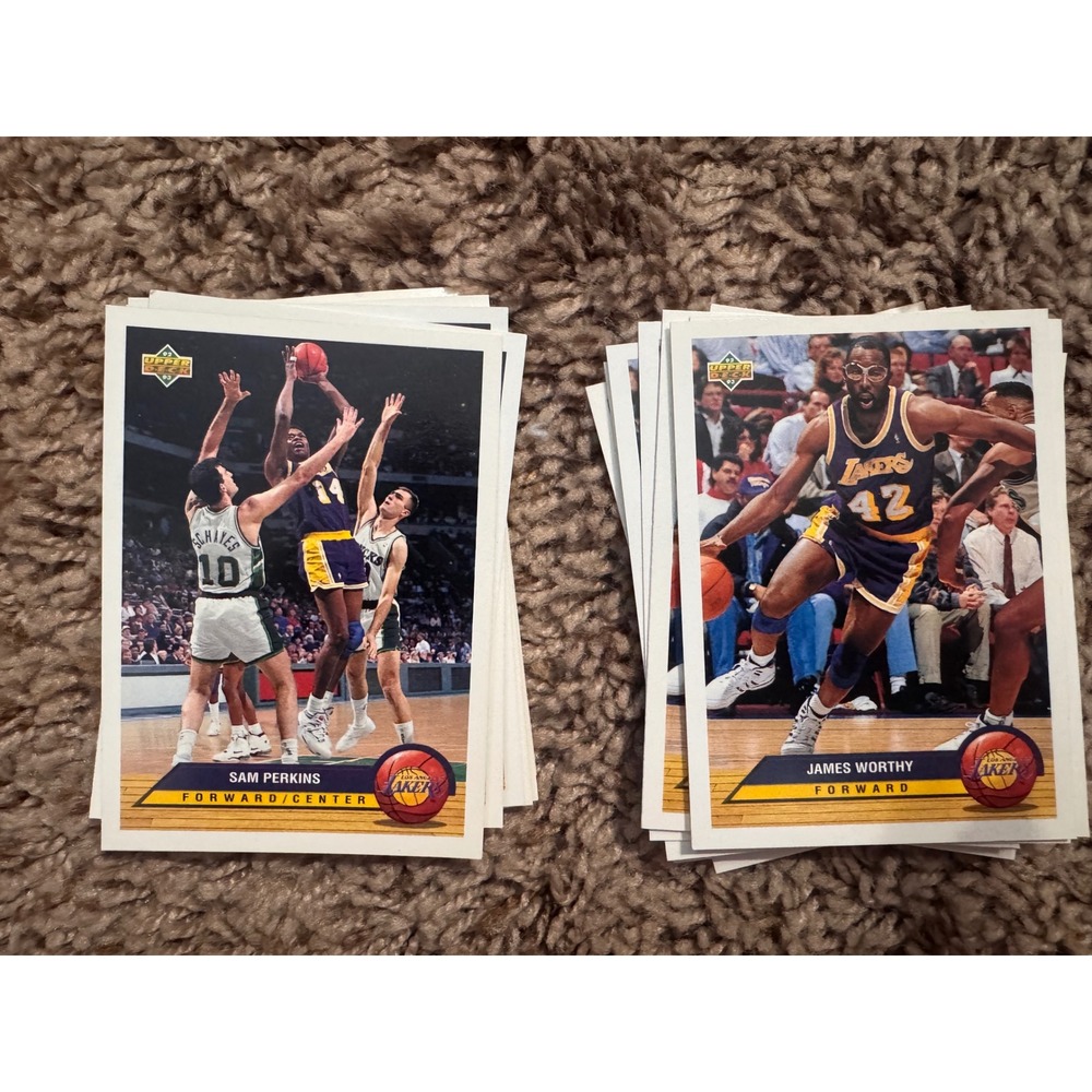 1993 Upper Deck Los Angeles Lakers Card Lot  24 Cards James Worthy & Sam Perkins